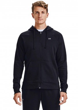 UNDER ARMOUR RIVAL FLEECE FULL-ZIP HOODIE ΜΑΥΡΟ