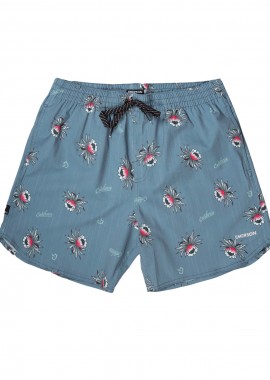 16” FLORAL PRINT VOLLEY SHORTS ΜΠΛΕ
