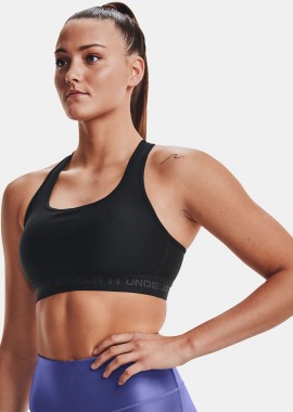 UNDER ARMOUR MID CROSSBACK SPORTS BRA ΜΑΥΡΟ