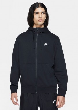 NIKE SPORTSWEAR CLUB FULL ZIP HOODIE ΜΑΥΡΟ