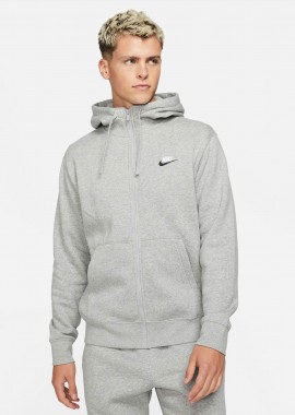 NIKE SPORTSWEAR CLUB FULL ZIP HOODIE ΓΚΡΙ