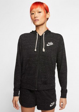 NIKE SPORTSWEAR GYM VINTAGE FULL-ZIP HOODIE ΜΑΥΡΟ