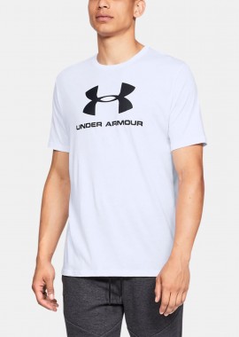 UNDER ARMOUR - UA SPORTSTYLE LOGO TEE ΑΣΠΡΟ
