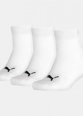 PUMA KIDS QUARTER 3P SOCKS ΑΣΠΡΟ