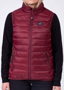 WOMEN'S FAKE DOWN PUFFER VEST JACKET ΚΟΚΚΙΝΟ