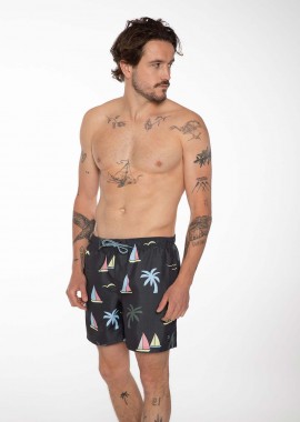 PROTEST - PROTEST LAMAR SHORT SWIM SHORTS ΓΚΡΙ