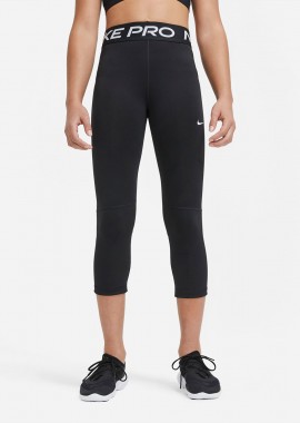 NIKE GIRLS' PRO 3/4 TRAINING TIGHTS ΜΑΥΡΟ
