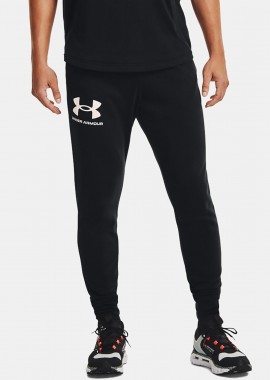 UA RIVAL TERRY JOGGERS ΜΑΥΡΟ