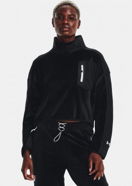 UA JOURNEY FLEECE MOCK LAYER ΜΑΥΡΟ
