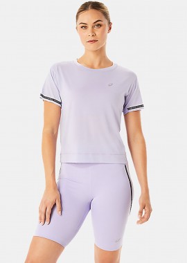ASICS RACE CROPPED RUNNING T-SHIRT ΜΩΒ