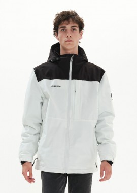 EMERSON MEN'S JACKET WITH DETACHABLE HOOD ΑΣΠΡΟ