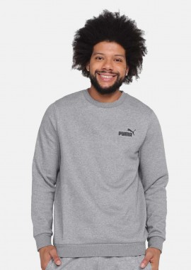 PUMA - PUMA ESSENTIALS SMALL LOGO CREWNECK SWEATSHIRT ΓΚΡΙ