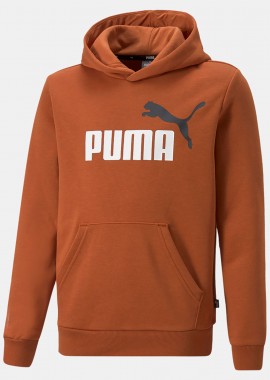 PUMA ESSENTIALS+ TWO TONE BIG LOGO HOODIE ΚΑΦΕ