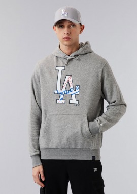 LA DODGERS MLB DOUBLE LOGO HOODIE ΓΚΡΙ