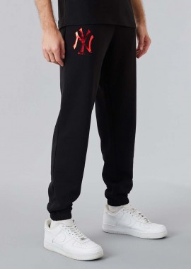 NEW YORK YANKEES MLB FOIL JOGGERS ΜΑΥΡΟ