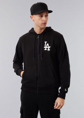 LA DODGERS MLB LEAGUE ESSENTIAL FULL-ZIP HOODIE ΜΑΥΡΟ