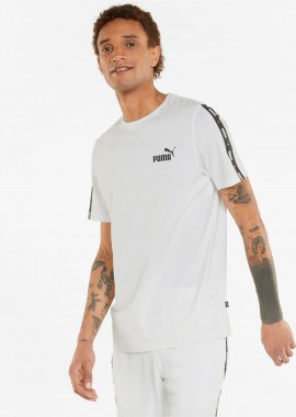 PUMA ESSENTIALS+ TAPE T-SHIRT ΑΣΠΡΟ