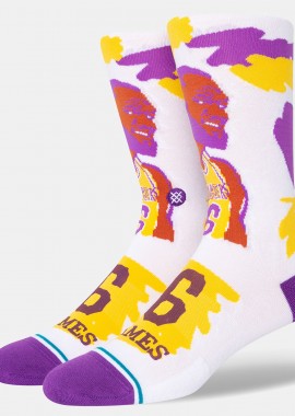 STANCE - STANCE PAINT LEBRON CREW SOCKS ΑΣΠΡΟ