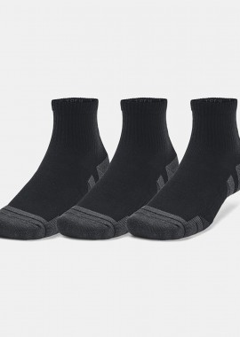 UNDER ARMOUR - UNDER ARMOUR PERFORMANCE TECH QUARTER SOCKS 3-PACK ΜΑΥΡΟ