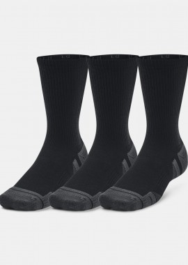 UNDER ARMOUR PERFORMANCE TECH CREW SOCKS 3-PACK ΜΑΥΡΟ