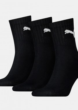 PUMA - PUMA SHORT CREW 3PAIR SOCKS ΜΑΥΡΟ