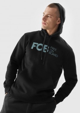 4F - 4F MEN'S PULLOVER HOODIE ΜΑΥΡΟ