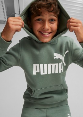 PUMA KIDS ESSENTIALS BIG LOGO FL HOODIE ΧΑΚΙ
