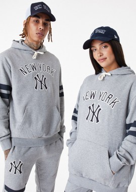 NEW ERA - NEW ERA NEW YORK YANKEES MLB LIFESTYLE OVERSIZED HOODIE ΓΚΡΙ
