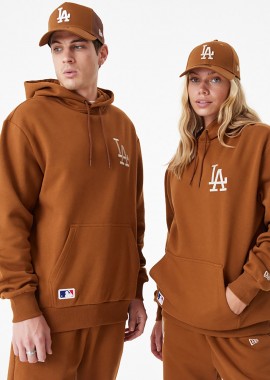 NEW ERA LA DODGERS LEAGUE ESSENTIAL OVERSIZED HOODIE ΚΑΦΕ