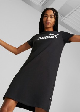 PUMA ESSENTIALS LOGO DRESS ΜΑΥΡΟ
