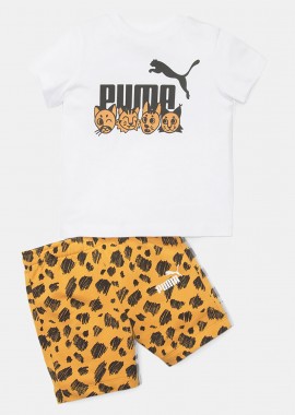 PUMA ESS+ PUMA MATES INFANTS SET ΑΣΠΡΟ