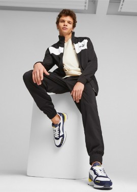 PUMA POLYESTER TRACKSUIT ΜΑΥΡΟ
