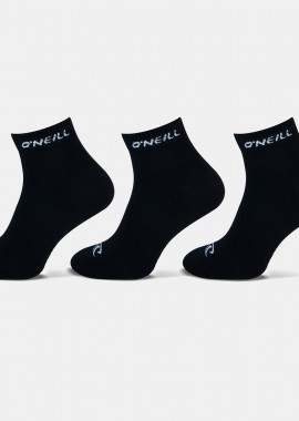 O'NEILL QUARTER SOCKS 3-PACK ΜΑΥΡΟ