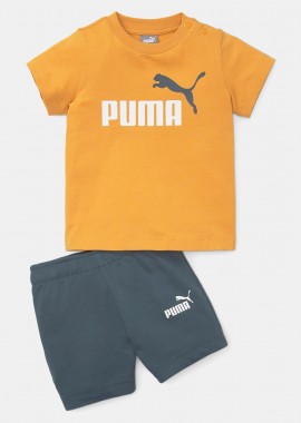 PUMA MINICATS TEE & SHORTS INFANTS SET ΠΟΡΤΟΚΑΛΙ