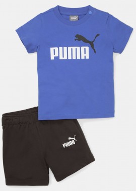 PUMA MINICATS TEE & SHORTS INFANTS SET ΜΠΛΕ
