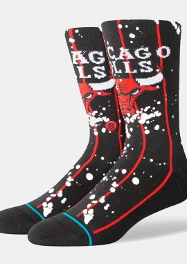 STANCE OVERSPRAY CHICAGO BULLS CREW SOCKS ΜΑΥΡΟ