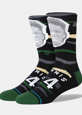 STANCE FAXED GIANNIS CREW SOCKS ΜΑΥΡΟ