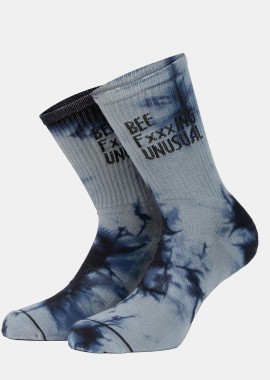 BEE UNUSUAL BEE FXXXING UNUSUAL TIE DYE SOCKS ΜΠΛΕ