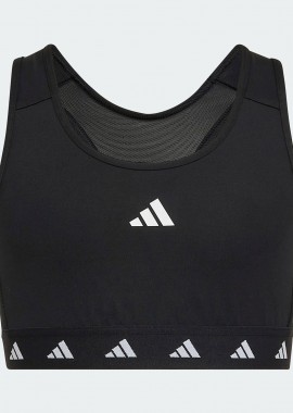 ADIDAS GIRLS AEROREADY TECHFIT SPORTS BRA ΜΑΥΡΟ