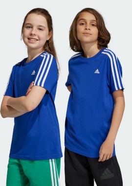 ADIDAS ESSENTIALS 3-STRIPES COTTON T-SHIRT ΜΠΛΕ