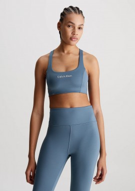 CALVIN KLEIN PERFORMANCE - CALVIN KLEIN MEDIUM IMPACT SPORTS BRA ΜΠΛΕ