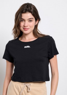 BDTK CROPPED T-SHIRT ΜΑΥΡΟ