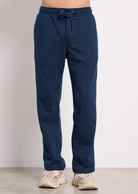 BDTK PANTS ON SLIM STRAIGHT LEG PANTS ΜΠΛΕ