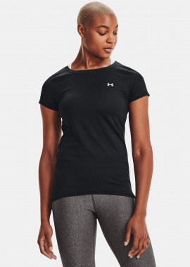 UNDER ARMOUR HEATGEAR ARMOUR T-SHIRT ΜΑΥΡΟ