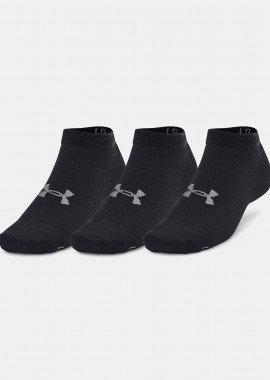 UNDER ARMOUR ESSENTIAL 3-PACK LOW SOCKS ΜΑΥΡΟ