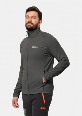 JACK WOLFSKIN - JACK WOLFSKIN BAISELBERG FULL-ZIP FLEECE JACKET ΓΚΡΙ