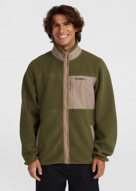 O'NEILL - O'NEILL MEN HIGH-PILE FULL-ZIP FLEECE TOP ΧΑΚΙ