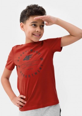 4F BOYS' PRINTED T-SHIRT ΚΟΚΚΙΝΟ