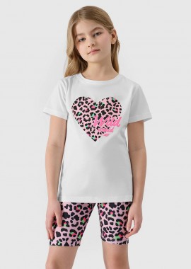 4F GIRL'S KNITTED BIKER LEGGINGS ΡΟΖ