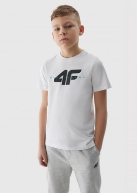 4F - 4F BOYS' ORGANIC COTTON PRINTED T-SHIRT ΑΣΠΡΟ